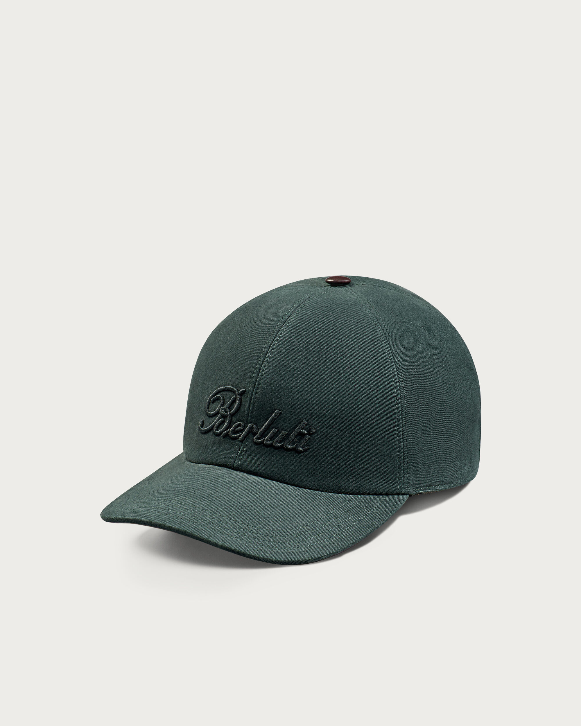 Berluti Thabor Embroidery Baseball Cap, Fir Green, hi-res