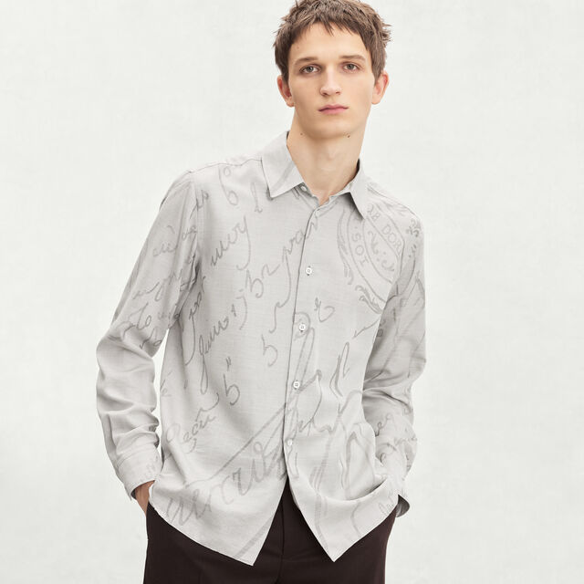 Scritto Jacquard Shirt, BEIGE, hi-res 2