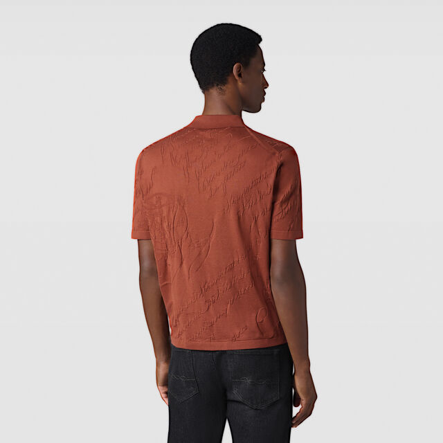 Diagonal Scritto Polo, CHESTNUT BROWN, hi-res 3