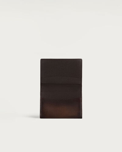 Imbuia Tangram Card Holder, Soft Brown & Midnight Blue, hi-res