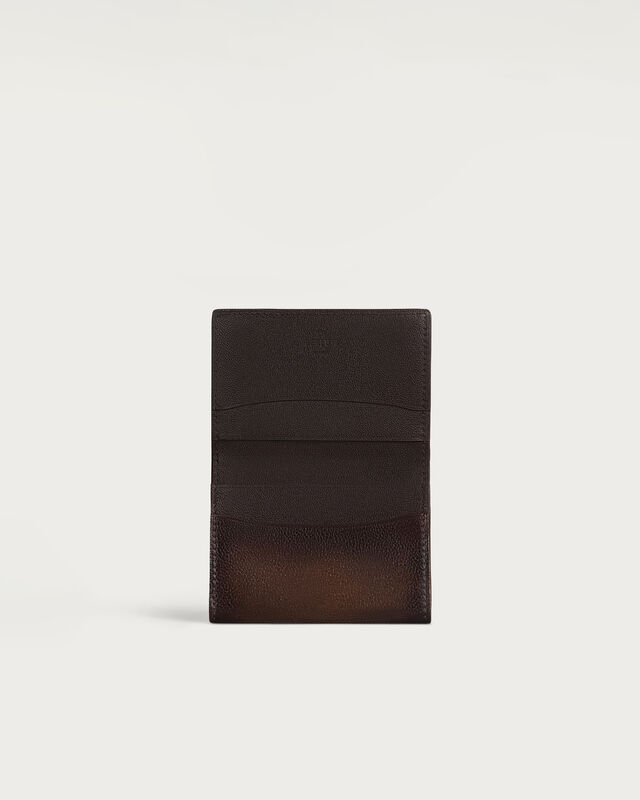 Imbuia Tangram Card Holder, Soft Brown & Midnight Blue, hi-res
