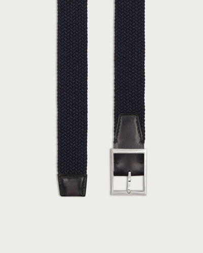 Classic Tressée Belt, Navy Blue, hi-res