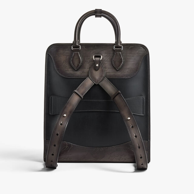 Premier Jour Scritto Leather Backpack, NERO GRIGIO, hi-res 2