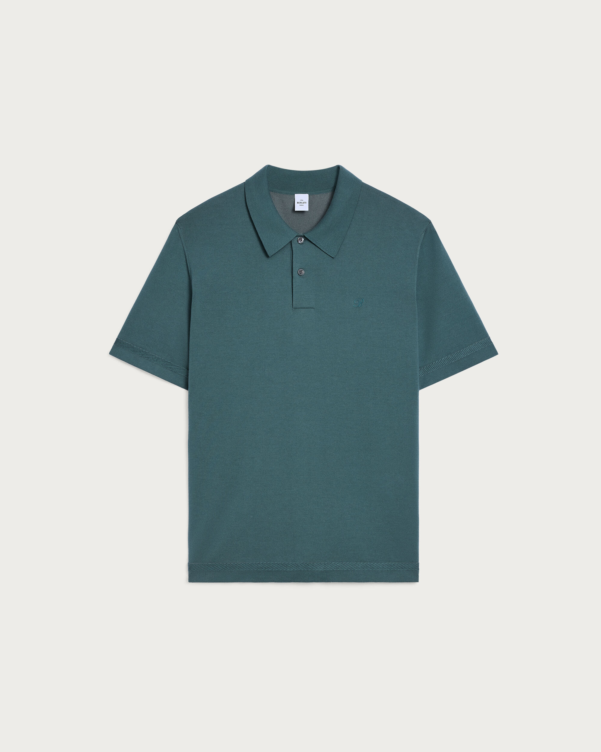 B-Thabor Embroidery Polo, Green Smoke, hi-res
