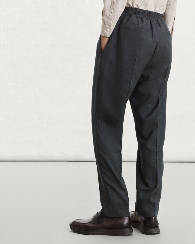Alessio Trousers with Leather Zip-puller, Dark Lead & Mysterious Grey, hi-res