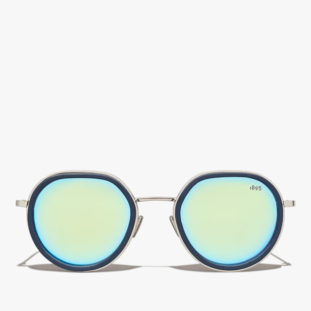 Centaury金属与皮革太阳眼镜, NAVY + AZURE, hi-res 1