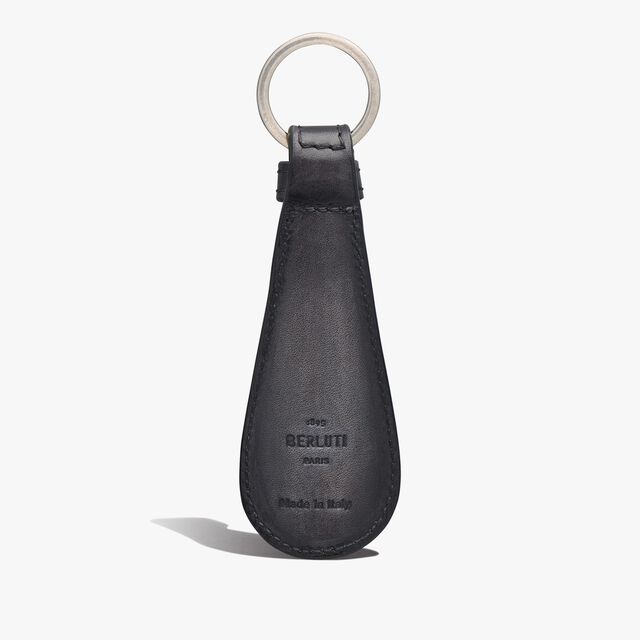 Shoehorn Scritto Leather Key Ring, NERO GRIGIO, hi-res 2