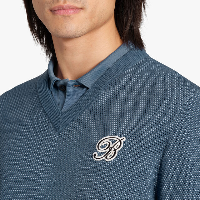 Golf Cotton and Silk Sweater, STORM BLUE, hi-res 5
