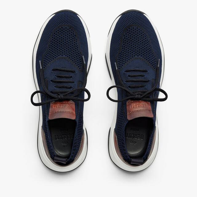 Shadow Knit And Leather Sneaker, NAVY, hi-res 3