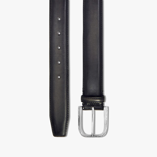 Curve Leather 35 mm Belt, NERO GRIGIO, hi-res 2