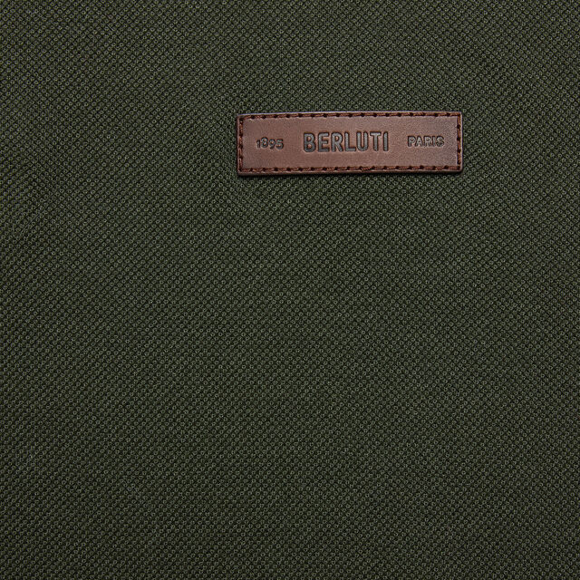 Leather Tab Polo, DARK GREEN, hi-res 4