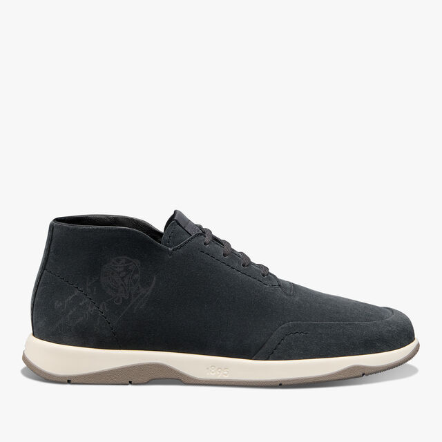 Echappee Scritto Suede Calf Derby, ASPHALT, hi-res 1