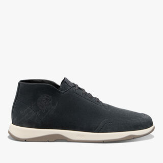 Echappee Scritto Suede Calf Derby, ASPHALT, hi-res