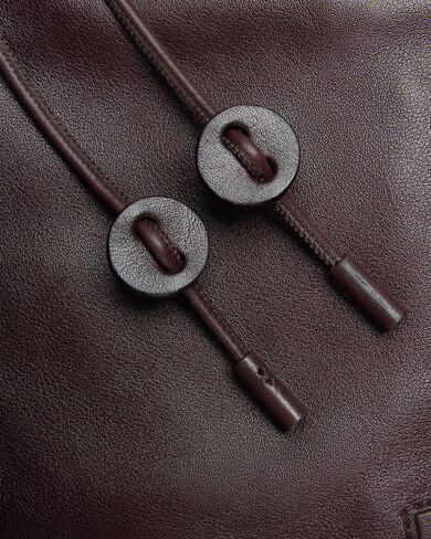 Leather Patina Un Jour Hooded Blouson, Fondant, hi-res