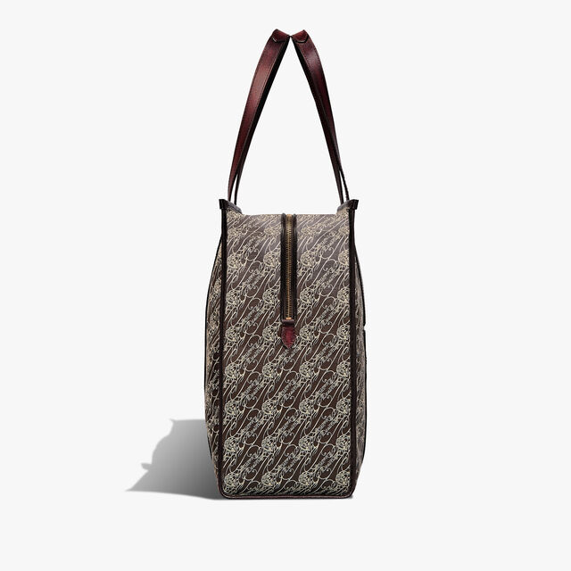 Cabas De Voyage Toile Marbeuf Tote Bag, DARK BROWN + MADURO, hi-res 4