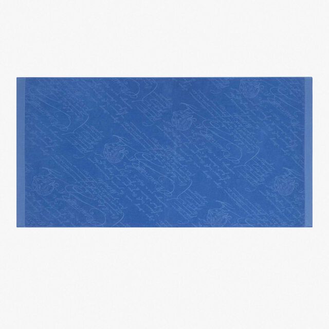 全版Scritto图纹棉质毛巾, BLUE HAWAI, hi-res 1