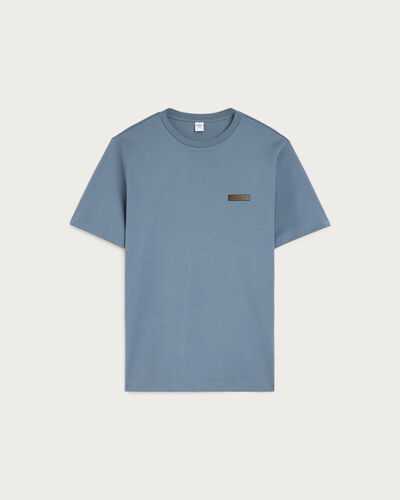 Leather Detail T-shirt, Purple Grape, hi-res