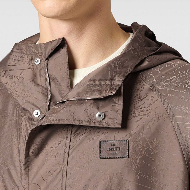 Nylon Scritto Packable Parka, SEPIA    , hi-res 5