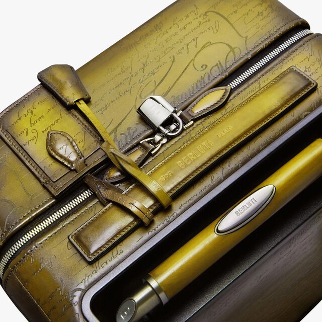 Formula 1005 Scritto Leather Rolling Suitcase, JUNGLE GREEN, hi-res 6