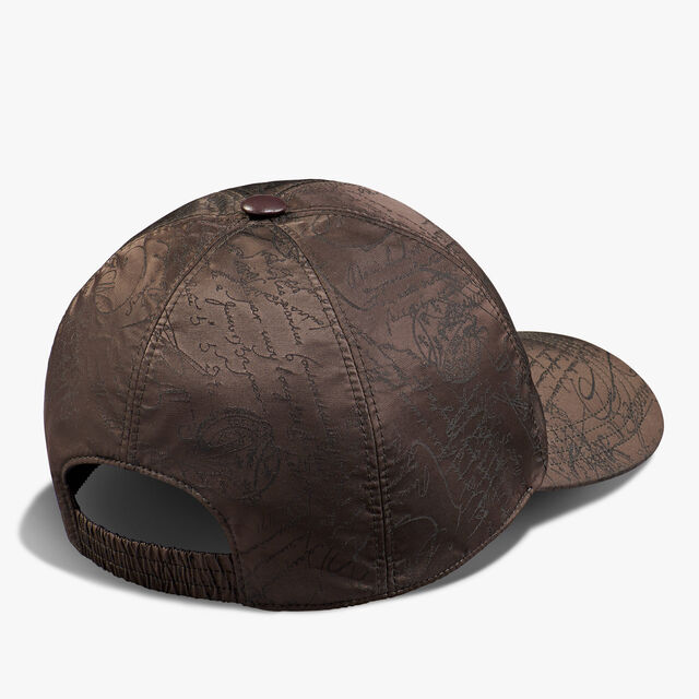 Nylon Scritto Baseball Cap, EARTH BROWN, hi-res 2