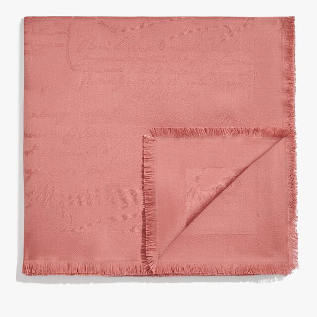 Wool & Silk Scritto Scarf, ROSEWOOD, hi-res 2