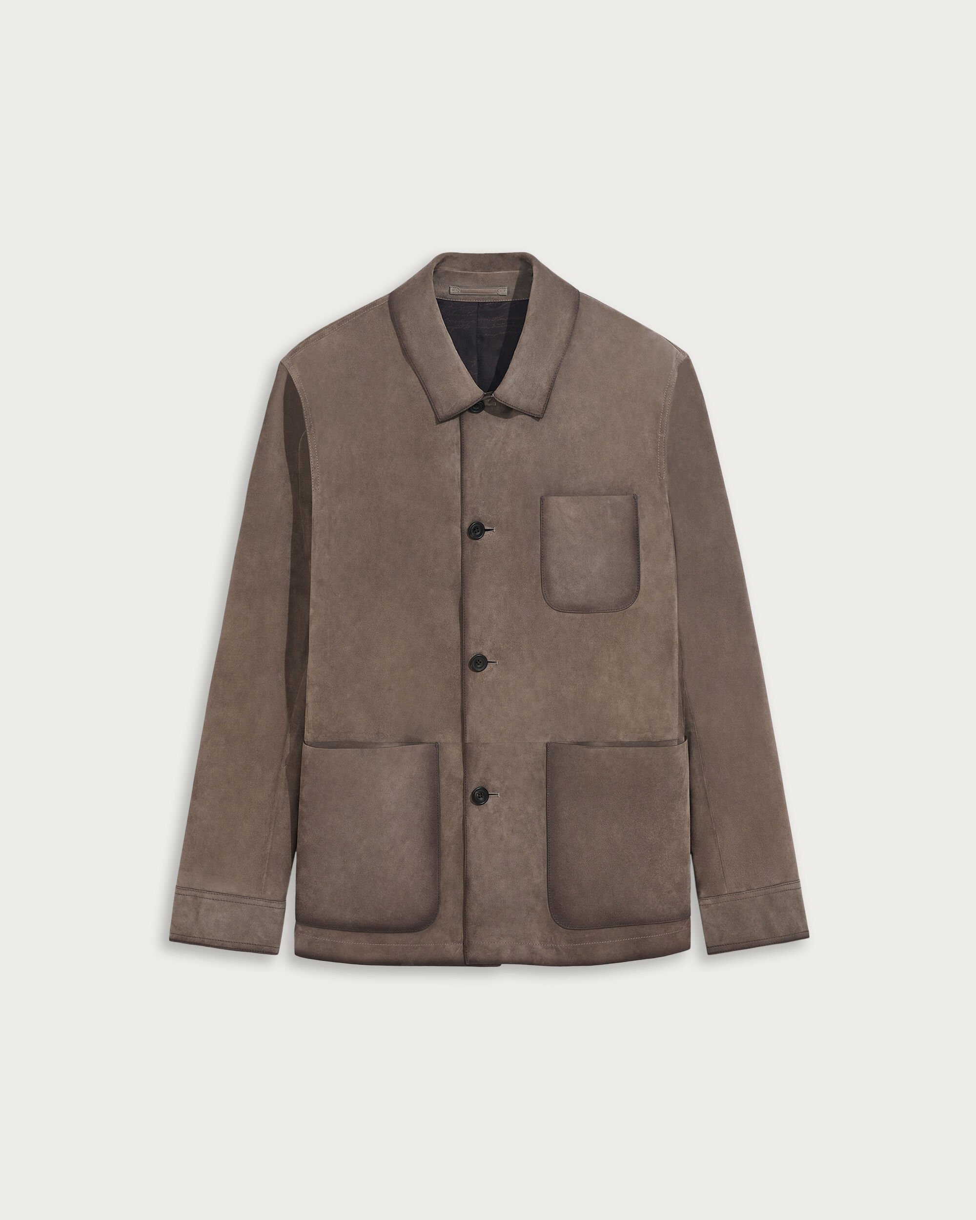 Leather Patina Casual Jacket, Moss, hi-res