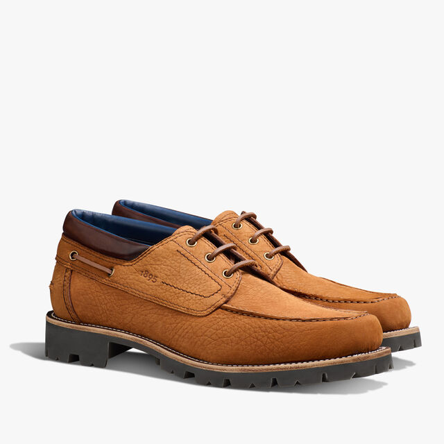Grand Chemin Nubuck Leather Derby, WALNUT BROWN, hi-res 2