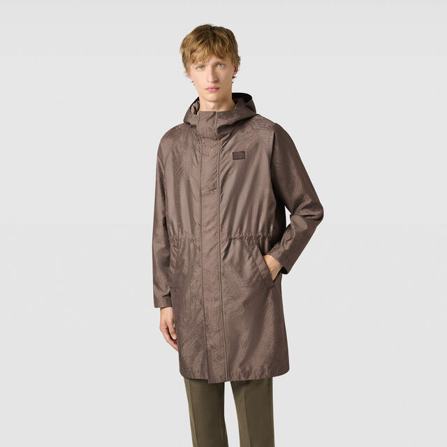 Nylon Scritto Packable Parka, SEPIA    , hi-res 2