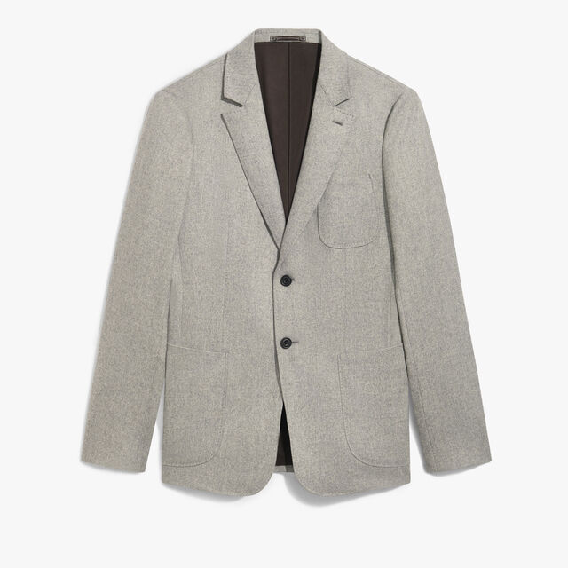 Cashmere Stretch Travel Jacket, LIGHT GREY MELANGE, hi-res 1