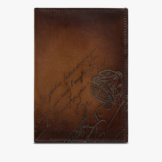 Escale Scritto Leather Passport Holder, CACAO INTENSO, hi-res