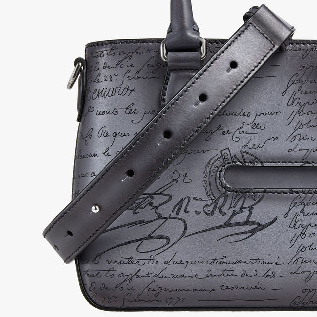 Toujours Gulliver Scritto Leather Messenger, LIGHT ALUMINIO, hi-res 7