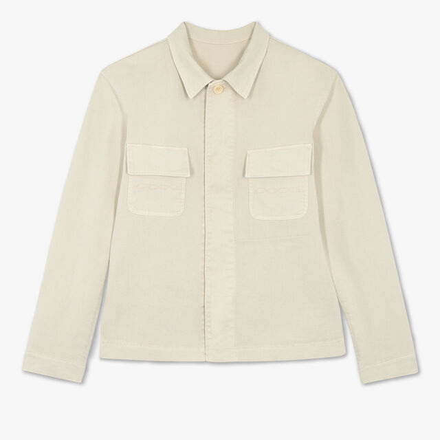 Cotton Garment Dyed Jacket, IVORY, hi-res 1