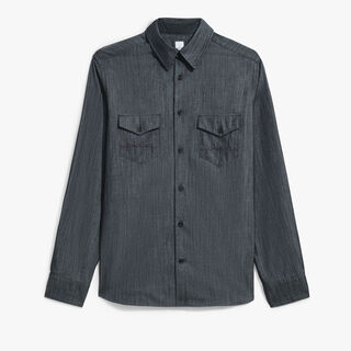 Cotton & Silk Denim Shirt