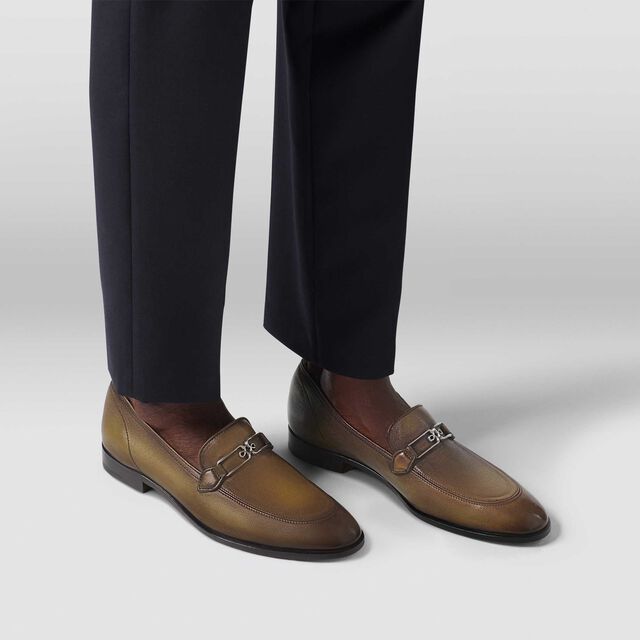 B Volute Calf Leather Loafer, KAKI, hi-res 7