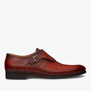 Galet Scritto Leather Monk Shoe, TERRA DI SIENNA, hi-res