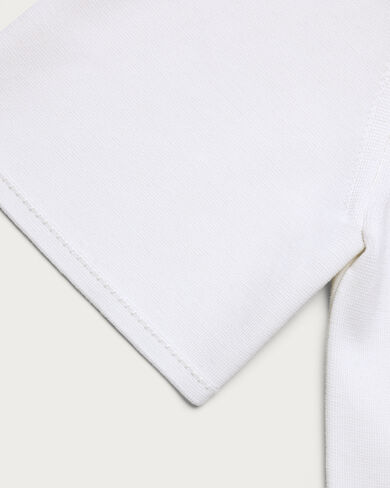 Polo with Leather Zip-puller, Off White, hi-res