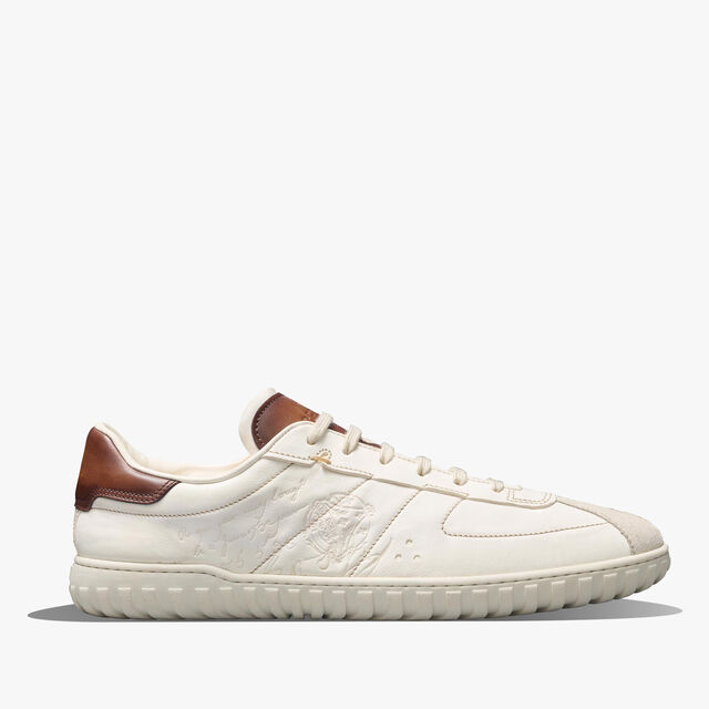 Trainer Leather Sneaker, WHITE, hi-res 1