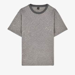 SCRITTO PIQUE T-SHIRT, FOSSIL GREY, hi-res