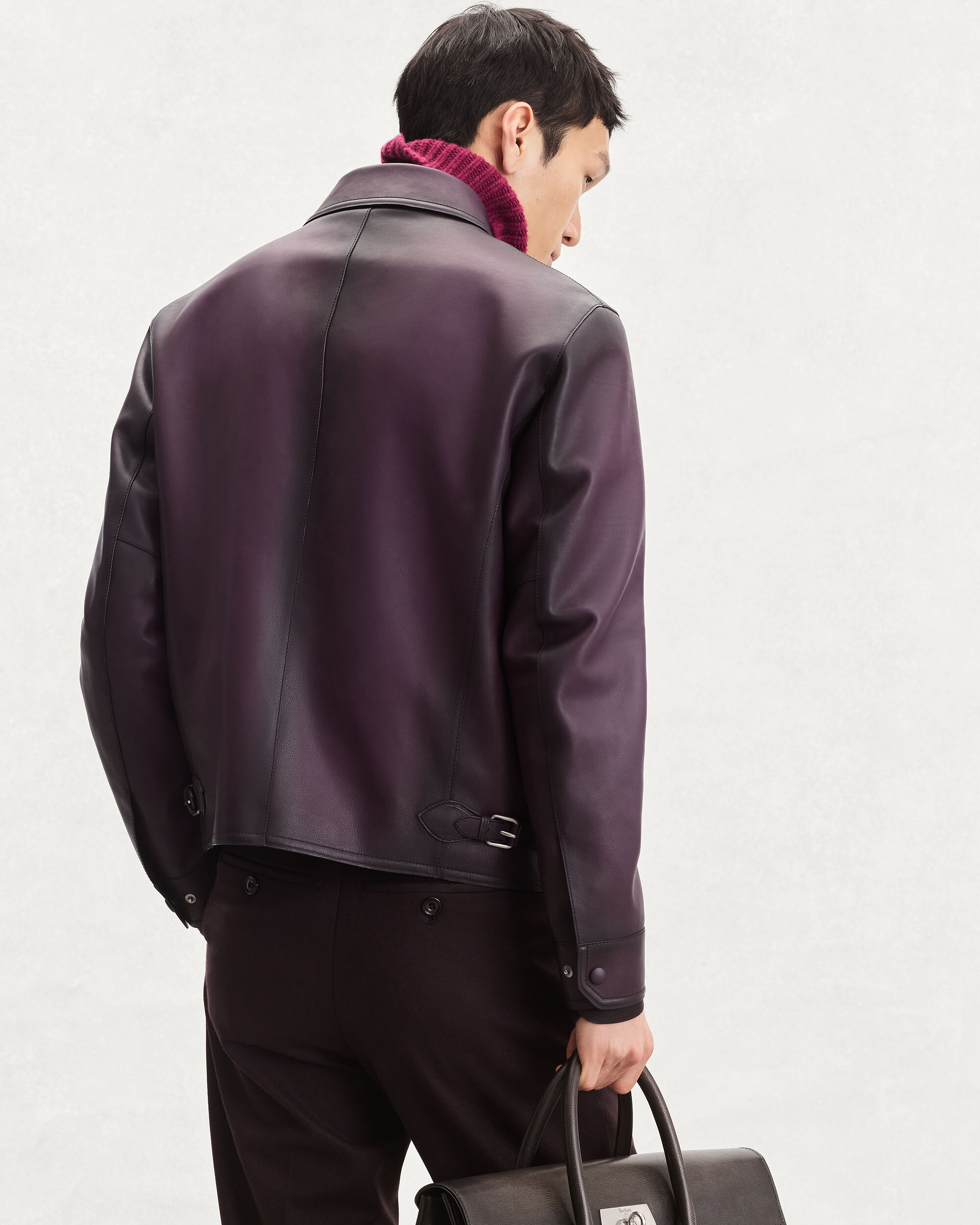 Leather Patina Un Jour Blouson, Grapes, hi-res