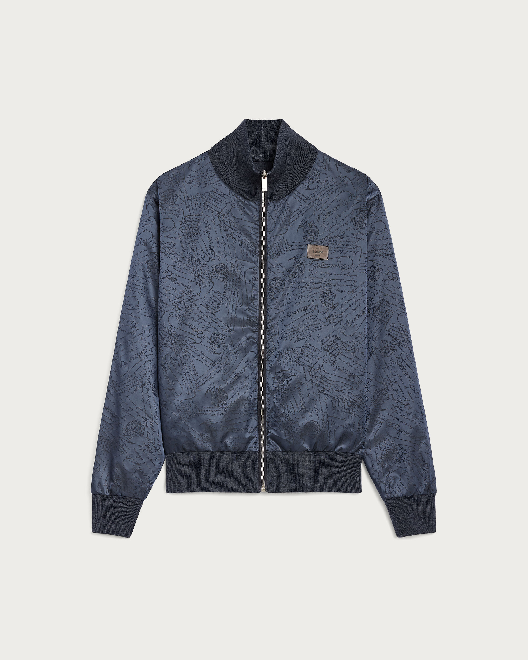 Reversible Blouson with Leather Detail, Purple Cloud, hi-res