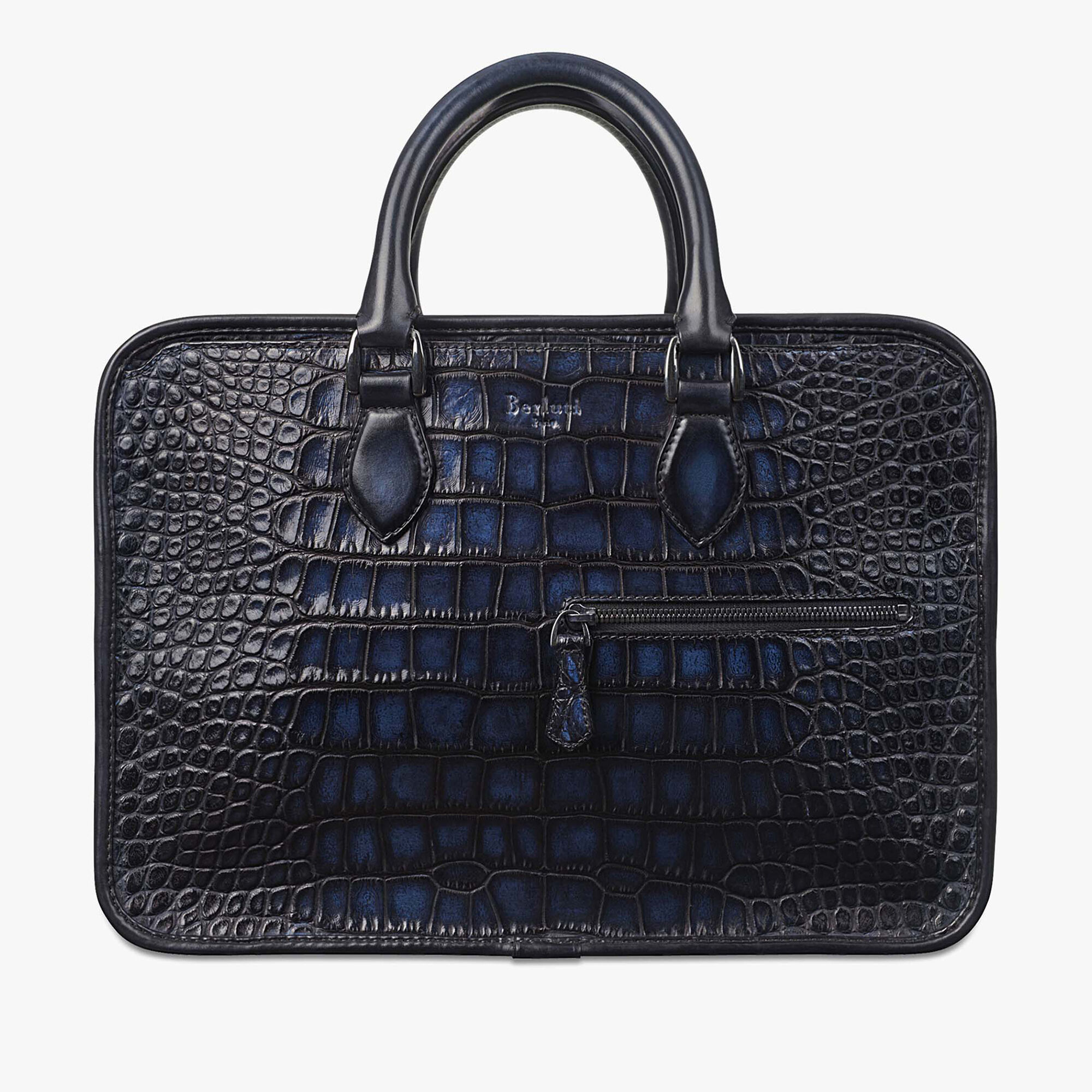 Crocodile leather laptop bag store