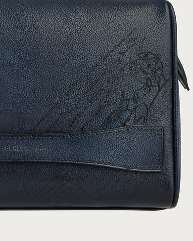 Rosewood Zipped Pouch, Indigo Denim, hi-res
