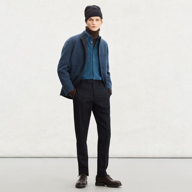 Corduroy Casual Shirt, NILE BLUE, hi-res 4