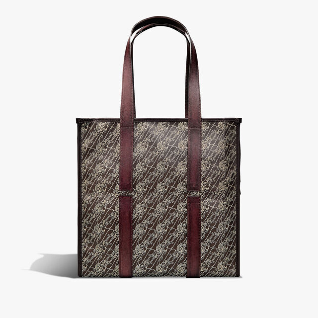 Cabas De Voyage Toile Marbeuf Tote Bag, DARK BROWN + MADURO, hi-res 3