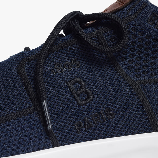 Shadow Knit And Leather Sneaker, NAVY, hi-res 8