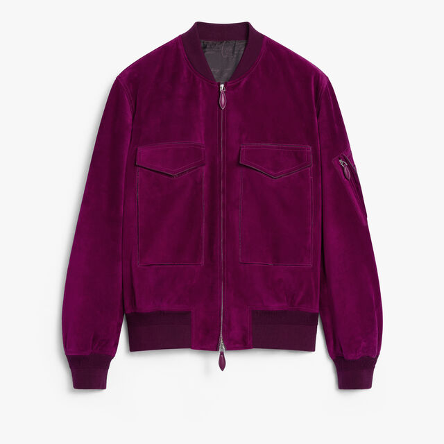 Suede Bomber, PURPLE FUSHIA, hi-res 1