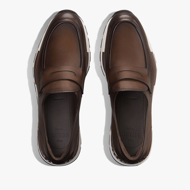 Fast Track Venezia Calf Leather Sneaker, MARRONE INTENSO, hi-res 4