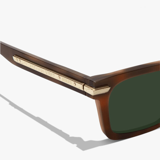 Radiant Acetate Sunglasses, CACAO + GREEN, hi-res 3