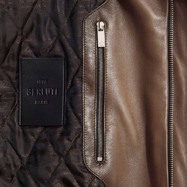 Patina Flight Jacket with Shearling Collar, DEEP SEPIA, hi-res 9