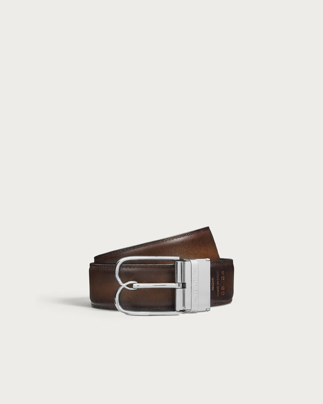 B Volute Reversible Belt, Marrone Intenso & Appennini, hi-res